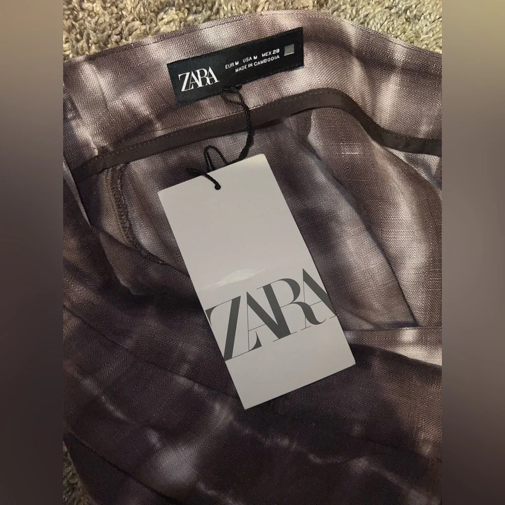 NWT Zara Tie-Dye Wrap Trousers Size Medium